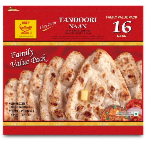 DEEP Tandoori Naan 16 Pieces