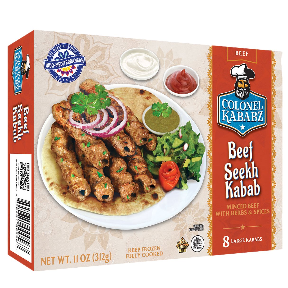 Colonel Kababz Beef Seekh Kabab 11oz