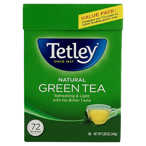 Tetley 72 Natural Green Tea Bags