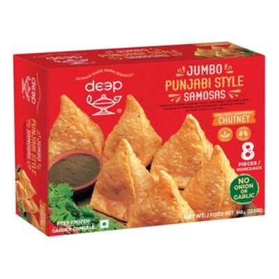 DEEP Jumbo Punjabi Style Samosas 8 Pieces