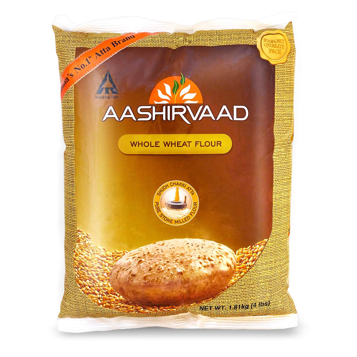 AASHIRVAAD Whole Wheat Flour 4lbs