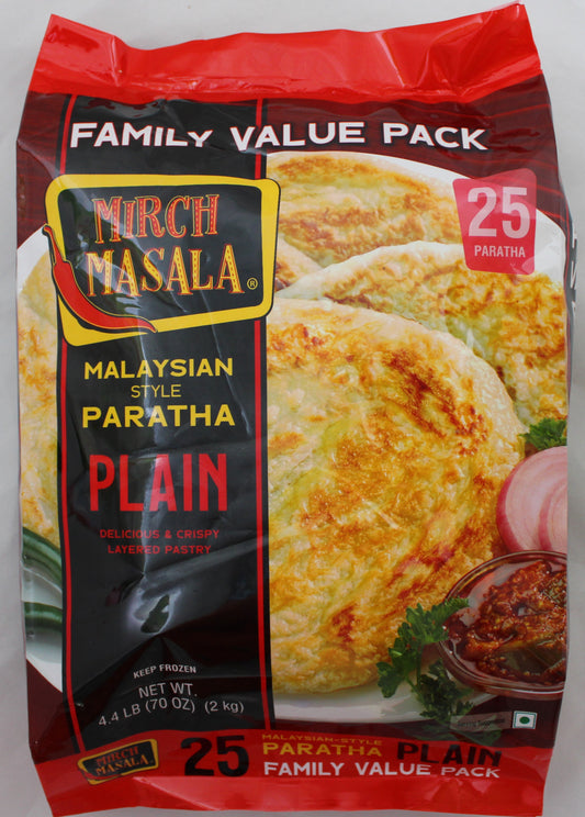 MIRCH MASALA Malaysian Style Plain Paratha Family Pack 70oz