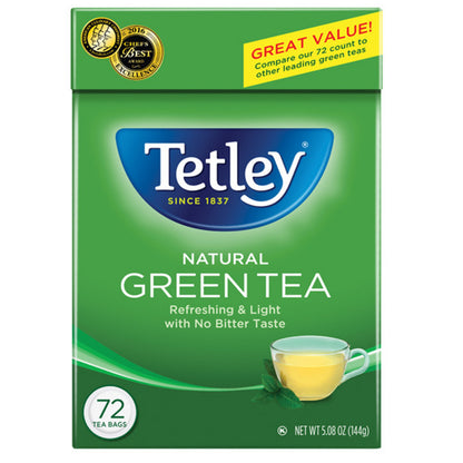Tetley 72 Natural Green Tea Bags